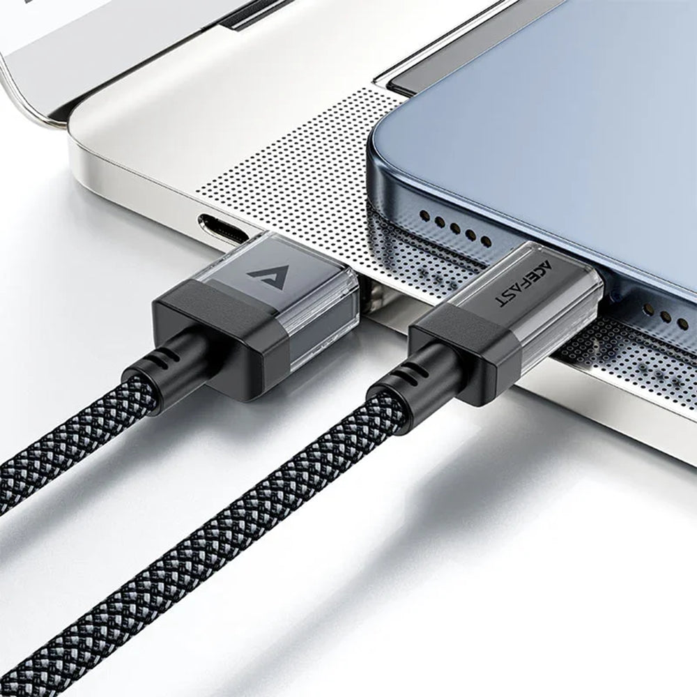 USB-A till USB-C data- och laddningskabel Acefast C12-04, 18W, 1,2 m, Svart