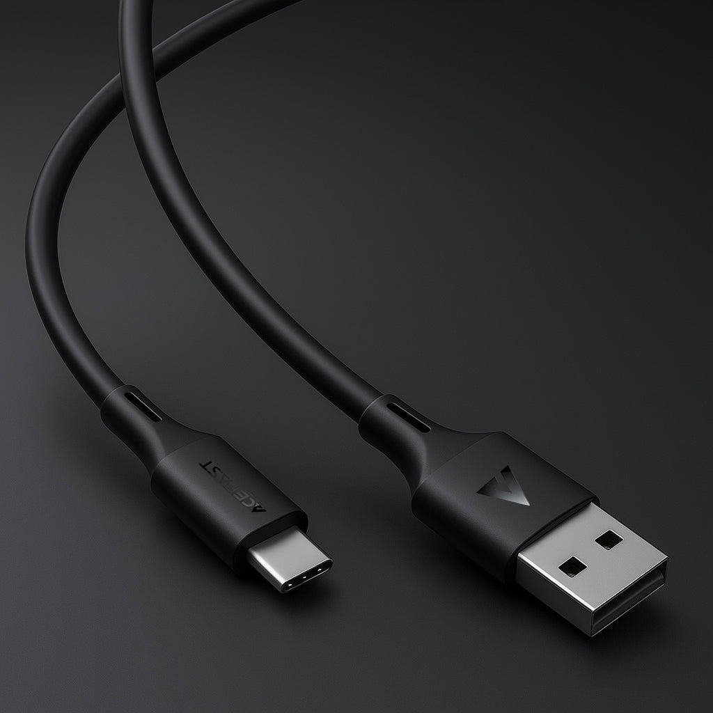 Data- och laddningskabel USB-A - USB-C Acefast C17-04, 18W, 1.2m, Svart
