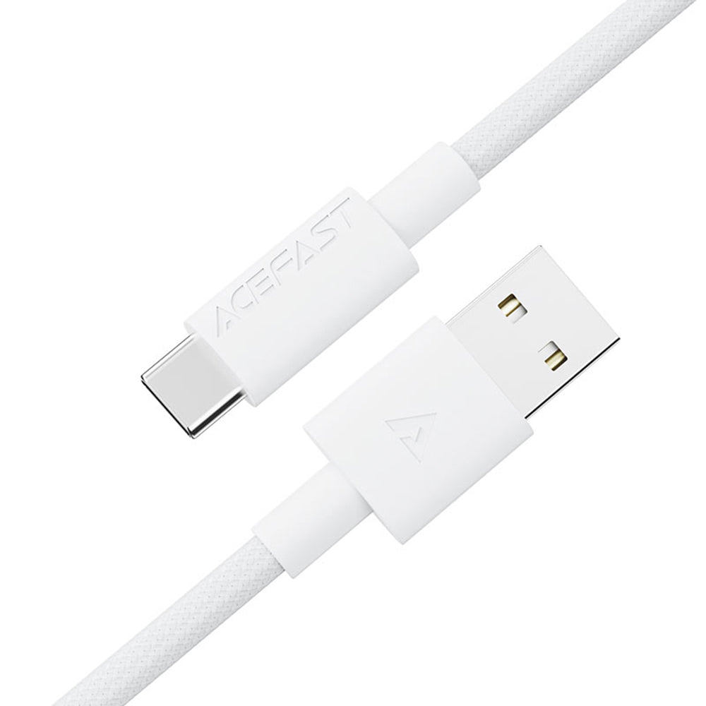 Data- och laddningskabel USB-A till USB-C Acefast C18-04, 18W, 1.2m, Vit