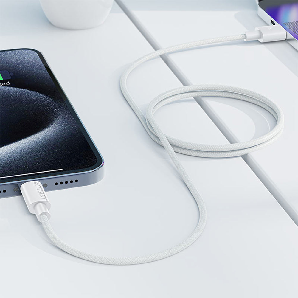 Data- och laddningskabel USB-A till USB-C Acefast C18-04, 18W, 1.2m, Vit