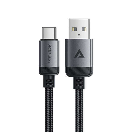 USB-A till USB-C data- och laddningskabel Acefast C20-04, 18W, 1.2m, Svart