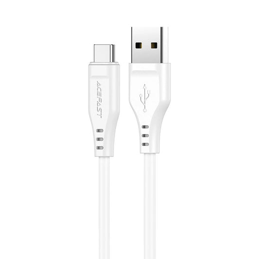 Data- och laddningskabel USB-A - USB-C Acefast C3-03, 60W, 1.2m, Vit