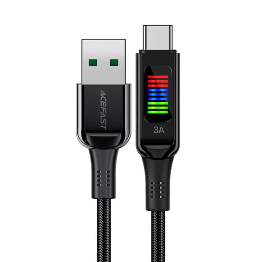 USB-A - USB-C Acefast C7-04 data- och laddningskabel, 18W, 1.2m, Svart