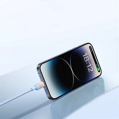 USB-A - USB-C Baseus Discolor data- och laddningskabel, 100W, 1m, Blågrön E0420801