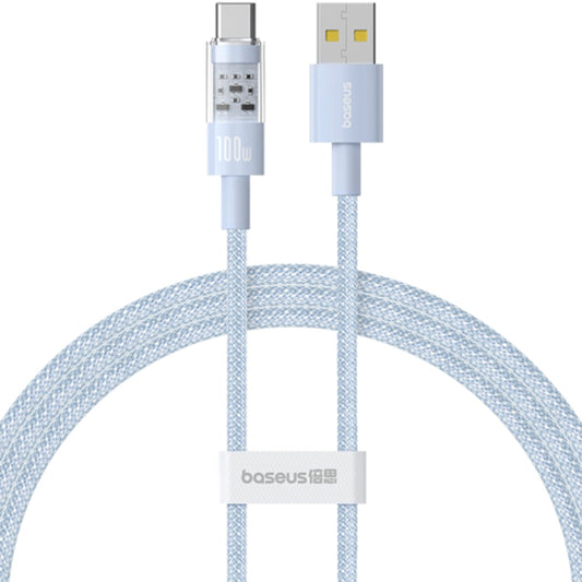 Data- och laddningskabel USB-A - USB-C Baseus Gem, 100W, 2m, Blå P10373002311-01