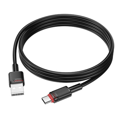 USB-A to USB-C Data and Charging Cable Borofone BX110 Beneficio, 18W, 1m, Black