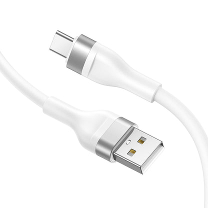 Data- och laddningskabel USB-A - USB-C Lito LD02C, 18W, 1.2m, Vit