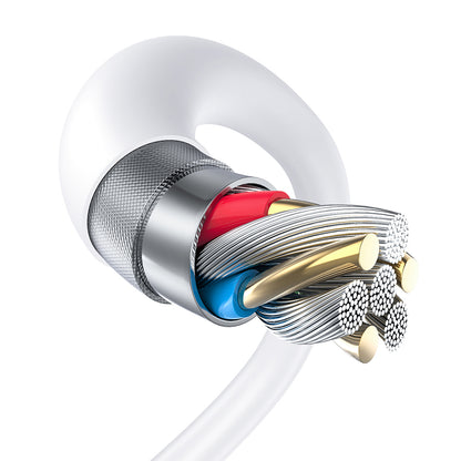 Data- och laddningskabel USB-A - USB-C Lito LD06T, 18W, 1m, Vit