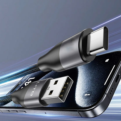 Data- och laddningskabel USB-A - USB-C Lito LD23T, 18W, 1m, Grå