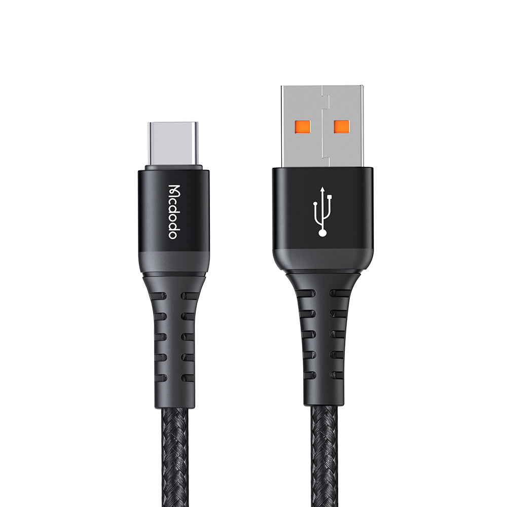 USB-A - USB-C McDodo CA-2271 data- och laddningskabel, 18W, 1m, Svart
