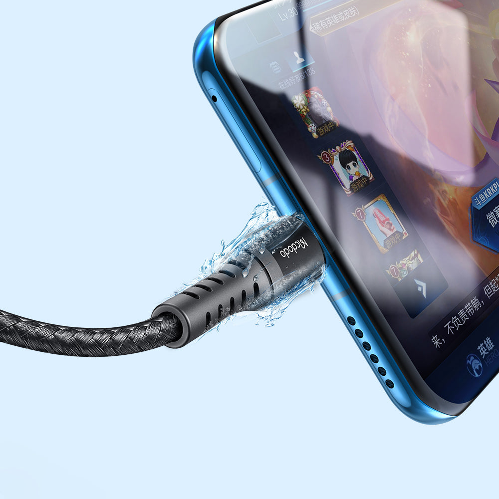 USB-A - USB-C McDodo CA-2271 data- och laddningskabel, 18W, 1m, Svart