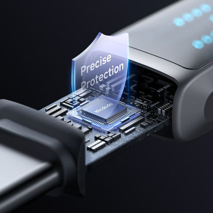 Data- och laddningskabel USB-A - USB-C McDodo CA-2350 Display, 100W, 1.2m, Svart