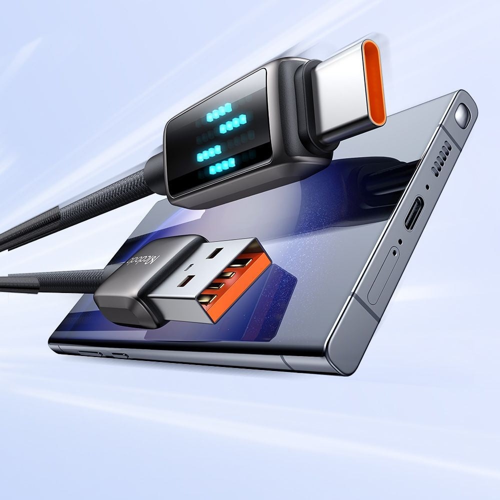 Data- och laddningskabel USB-A - USB-C McDodo CA-2350 Display, 100W, 1.2m, Svart