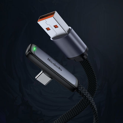 Data- och laddningskabel USB-A till USB-C McDodo CA-3340 Angled, 100W, 1.2m, Svart