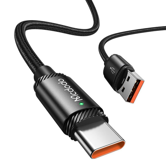 USB-A till USB-C data- och laddningskabel McDodo CA-4730, 120W, 1.5m, Svart