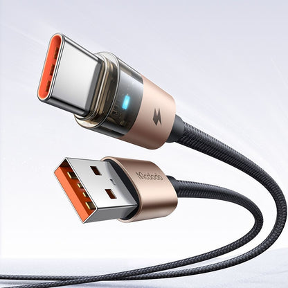 Data- och laddningskabel USB-A - USB-C McDodo CA-6891, 66W, 1.2m, Guld