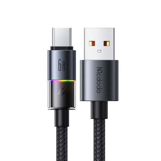Data- och laddningskabel USB-A - USB-C McDodo CA-8180 Colorful, 66W, 1.2m, Svart