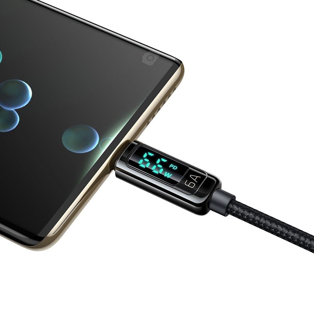 Data- och laddningskabel USB-A - USB-C McDodo CA-8690 Display, 66W, 1.2m, Svart