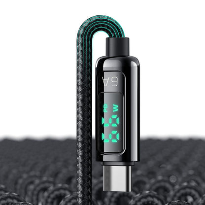 Data- och laddningskabel USB-A - USB-C McDodo CA-8690 Display, 66W, 1.2m, Svart