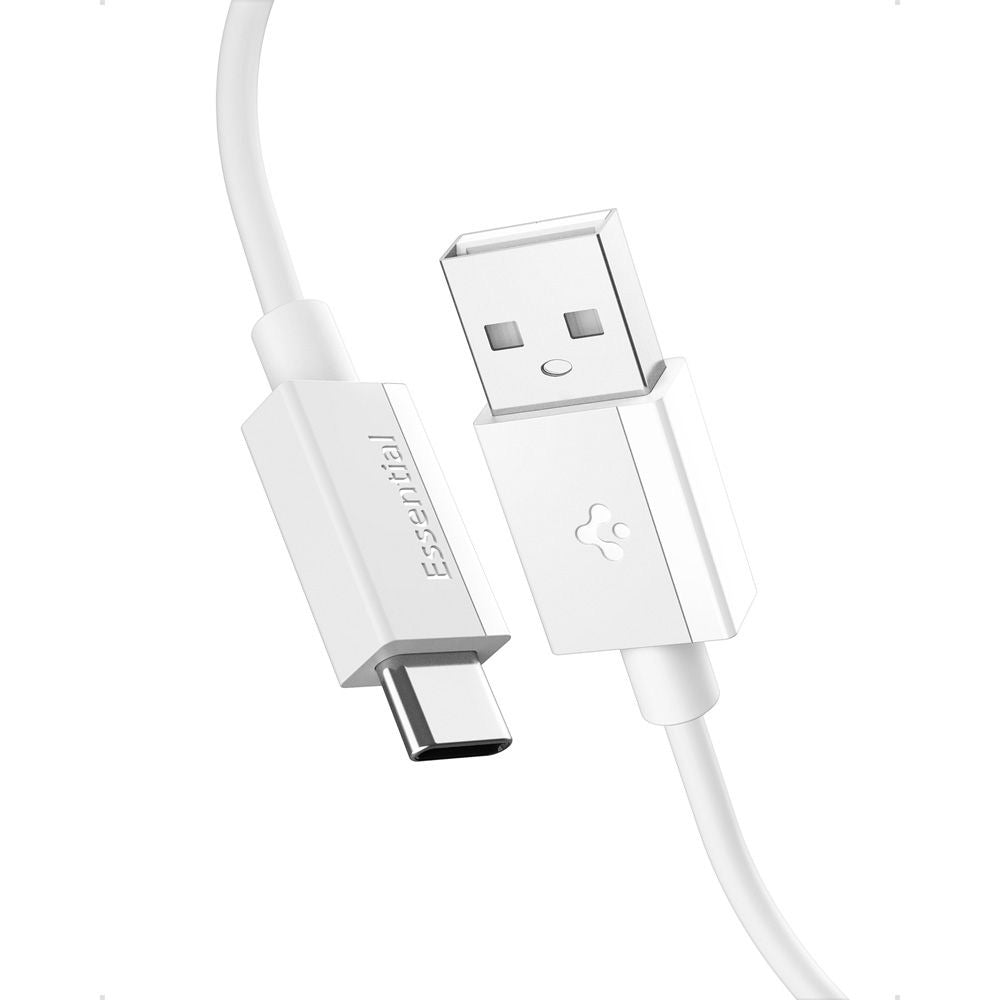 Data- och laddningskabel USB-A - USB-C Spigen Essential, 60W, 2m, Vit