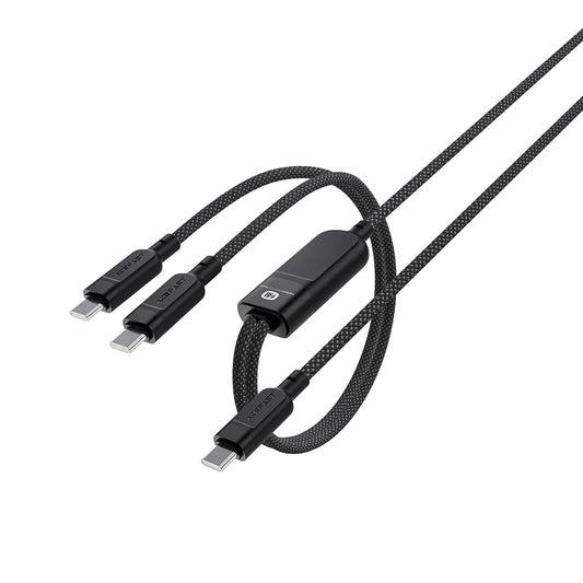 USB-C Data- och Laddningskabel - 2 x USB-C Acefast C5-11, 100W, 1.2m, Svart