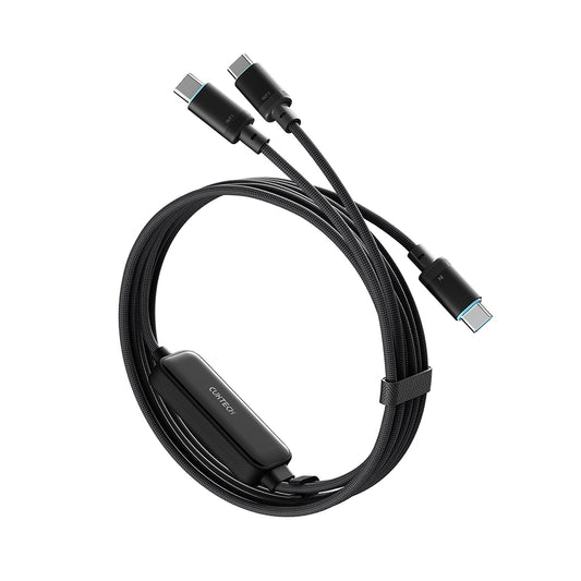 USB-C Data- och laddningskabel - 2 x USB-C Cuktech C2C615, 140W, 1,5m, Svart CKC2C615GLBK