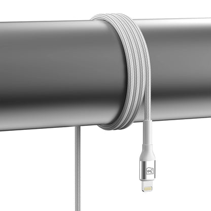 Data- och laddningskabel USB-C - Lightning 3MK Hyper N, 20W, 1m, Vit