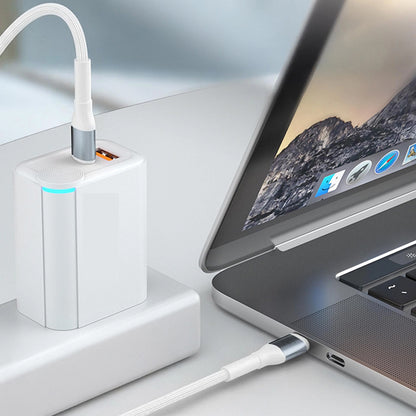 Data- och laddningskabel USB-C - Lightning 3MK Hyper N, 20W, 1m, Vit