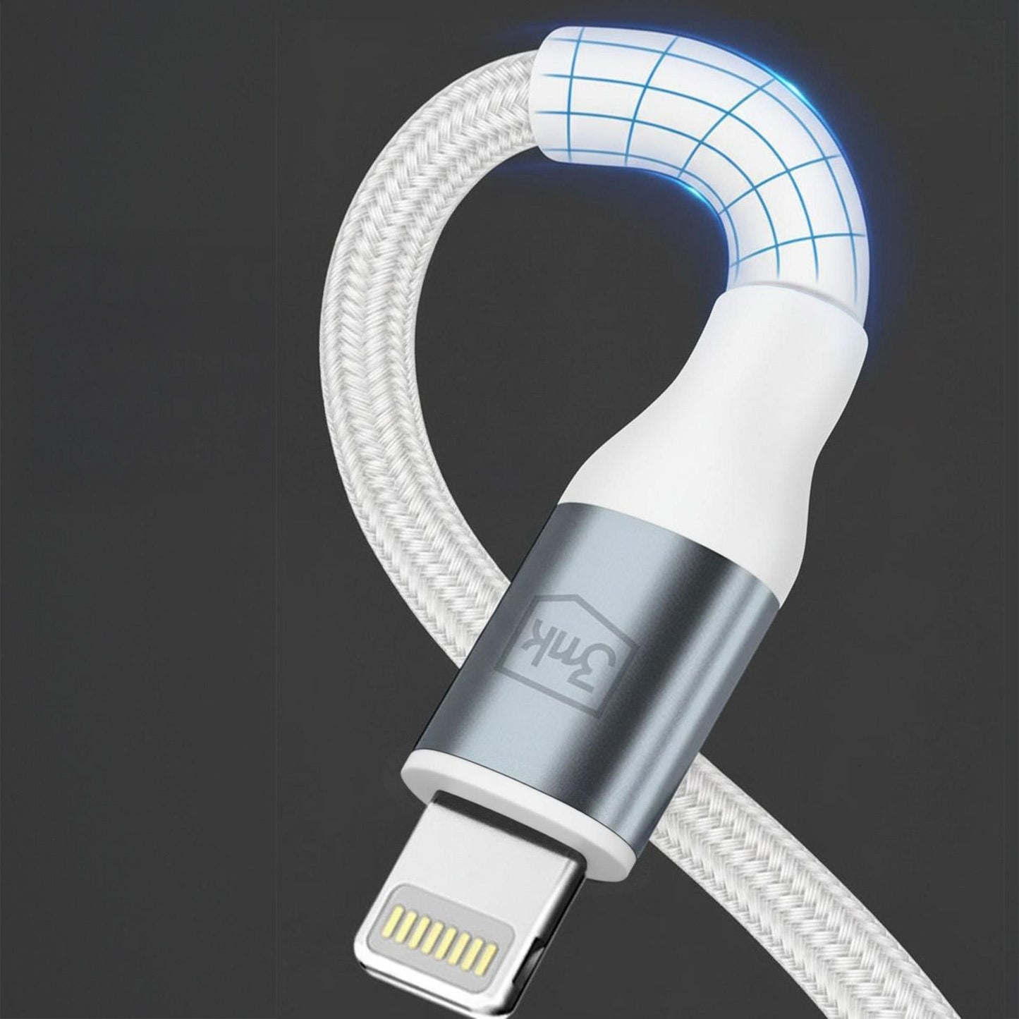 USB-C till Lightning data- och laddningskabel 3MK Hyper N, 27W, 1m, vit