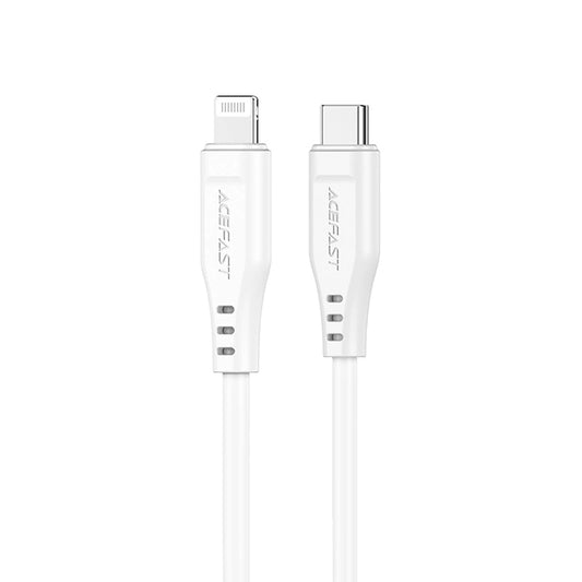 Data- och laddningskabel USB-C - Lightning Acefast C3-01, 30W, 1.2m, Vit