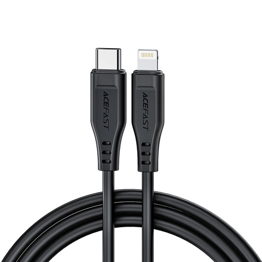 Data- och laddningskabel USB-C - Lightning Acefast C3-01, 30W, 1.2m, Svart