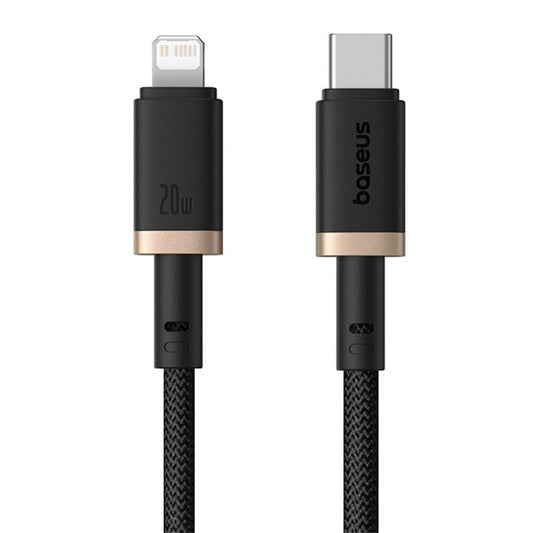 USB-C - Lightning Data- och Laddningskabel Baseus Dura Series, 20W, 2m, Guld Svart P10377800U01-02