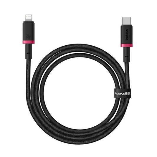 USB-C - Lightning Data- och Laddningskabel Baseus Dura Series, 20W, 2m, Röd Svart E0420802