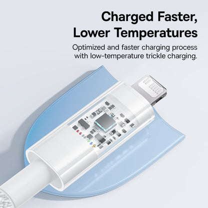 USB-C - Lightning Baseus Gem data- och laddningskabel, 20W, 2m, Vit P10373001211-01