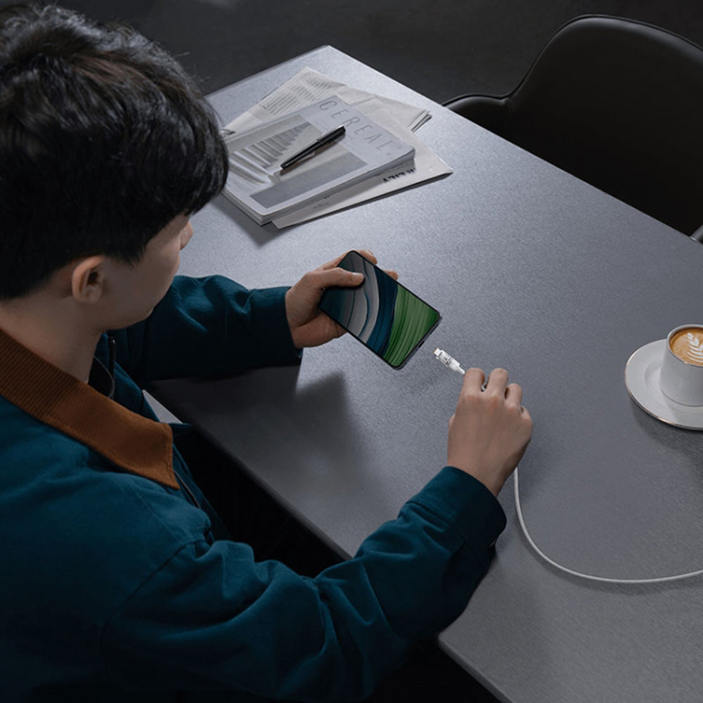 USB-C - Lightning Baseus Gem data- och laddningskabel, 20W, 2m, Vit P10373001211-01