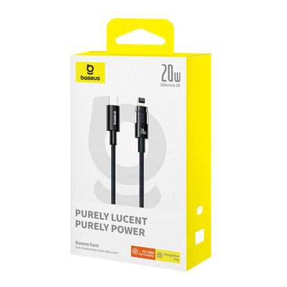 USB-C - Lightning Baseus Gem data- och laddningskabel, 20W, 2m, Blå P10373001311-01