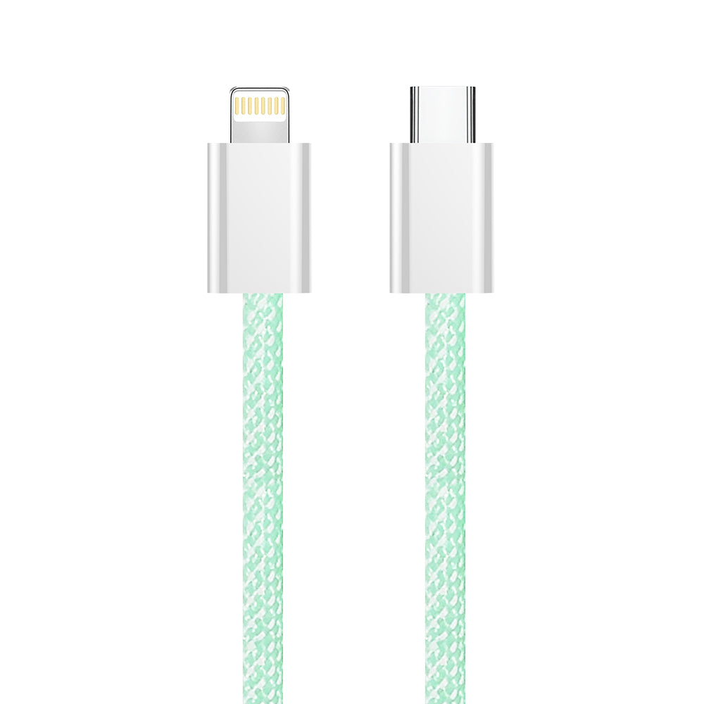 USB-C to Lightning Data and Charging Cable ColorWay CW-CBPDCL061, 27W, 1m, Green
