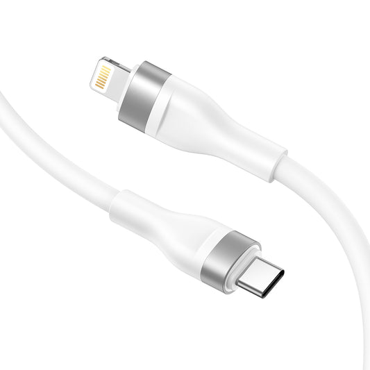 Data- och laddningskabel USB-C - Lightning Lito LD02CL, 30W, 1.2m, Vit