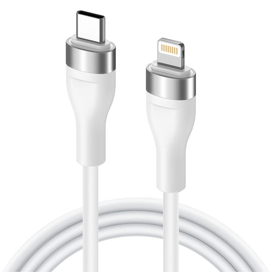 Data- och laddningskabel USB-C - Lightning Lito LD02CL, 30W, 1.2m, Vit