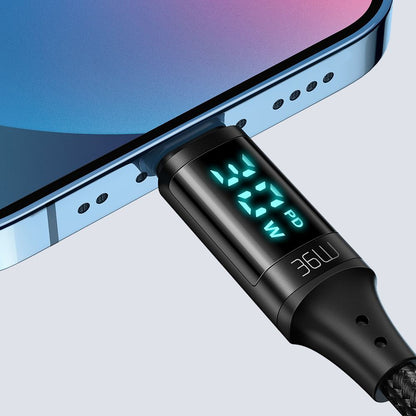 USB-C - Lightning McDodo CA-1030 Display, data- och laddningskabel, 36W, 1.2m, Svart