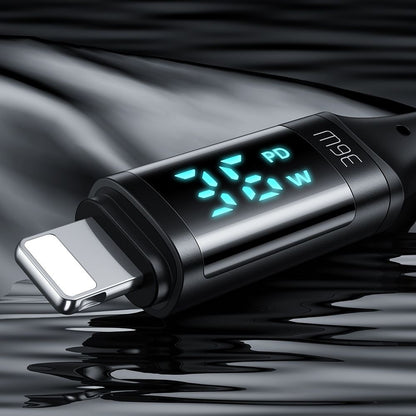 USB-C - Lightning McDodo CA-1030 Display, data- och laddningskabel, 36W, 1.2m, Svart