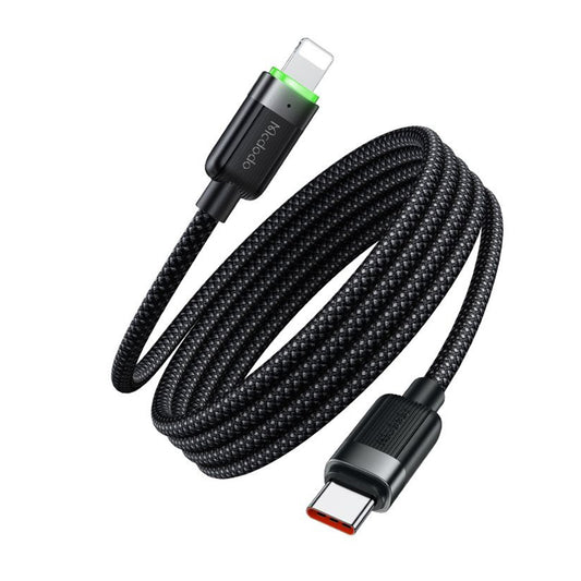 USB-C - Lightning McDodo CA-2010 Självlindande data- och laddningskabel, 36W, 1.2m, Svart