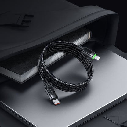 USB-C - Lightning McDodo CA-2010 Självlindande data- och laddningskabel, 36W, 1.2m, Svart