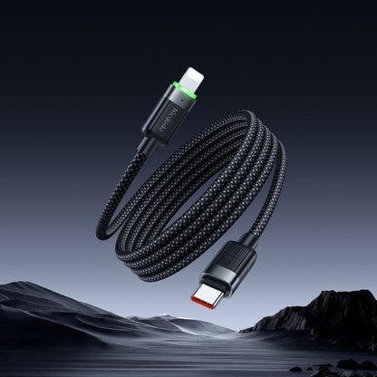 USB-C - Lightning McDodo CA-2010 Självlindande data- och laddningskabel, 36W, 1.2m, Svart