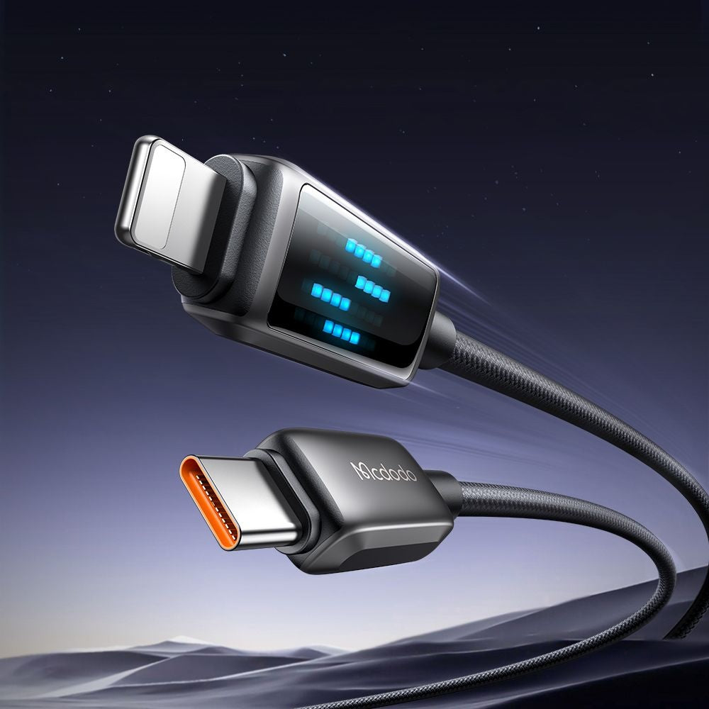 USB-C - Lightning McDodo CA-2630 Display data- och laddningskabel, 36W, 1.2m, Svart