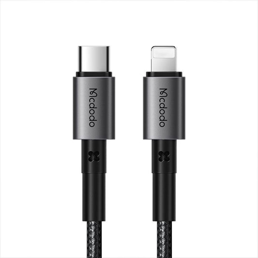 Data- och laddningskabel USB-C till Lightning McDodo CA-2850, 36W, 1.2m, Svart