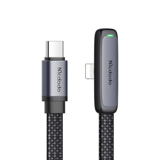 USB-C - Lightning McDodo CA-3350 Angled data- och laddningskabel, 36W, 1.2m, Svart