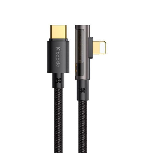USB-C - Lightning McDodo CA-3390 Angled, 36W, 1.2m, Svart