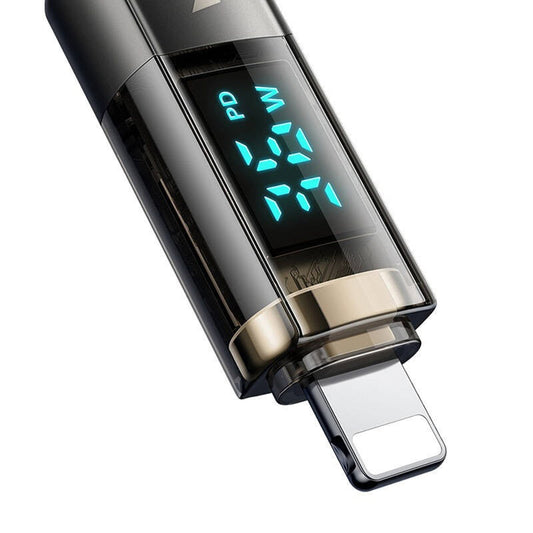 Data- och laddningskabel USB-C till Lightning McDodo CA-3600 Display Auto Power Off, 36W, 1.2m, Svart