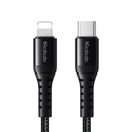 USB-C - Lightning McDodo CA-5631 data- och laddningskabel, 36W, 1m, Svart